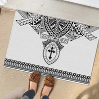 Personalised Melanesian Brotherhood Rubber Doormat With Tribal Pattern - Polynesian Pride