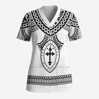 Personalised Melanesian Brotherhood Scrub Top With Tribal Pattern - Polynesian Pride