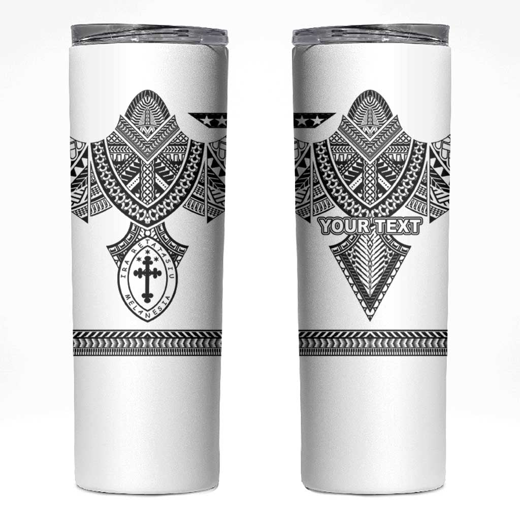 Personalised Melanesian Brotherhood Skinny Tumbler With Tribal Pattern - Polynesian Pride