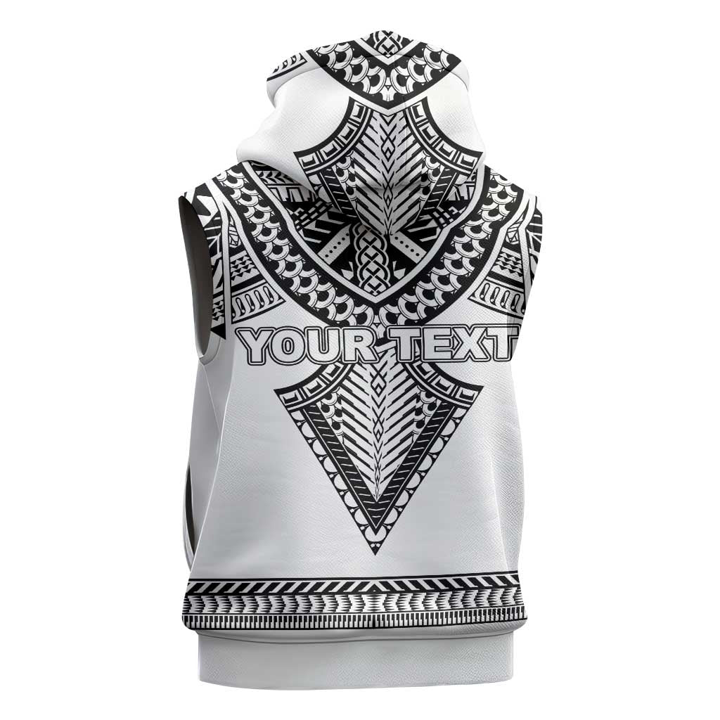 Personalised Melanesian Brotherhood Sleeveless Hoodie With Tribal Pattern - Polynesian Pride