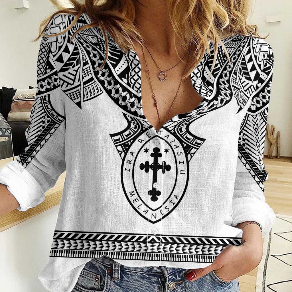 Personalised Melanesian Brotherhood Women Casual Shirt With Tribal Pattern - Polynesian Pride
