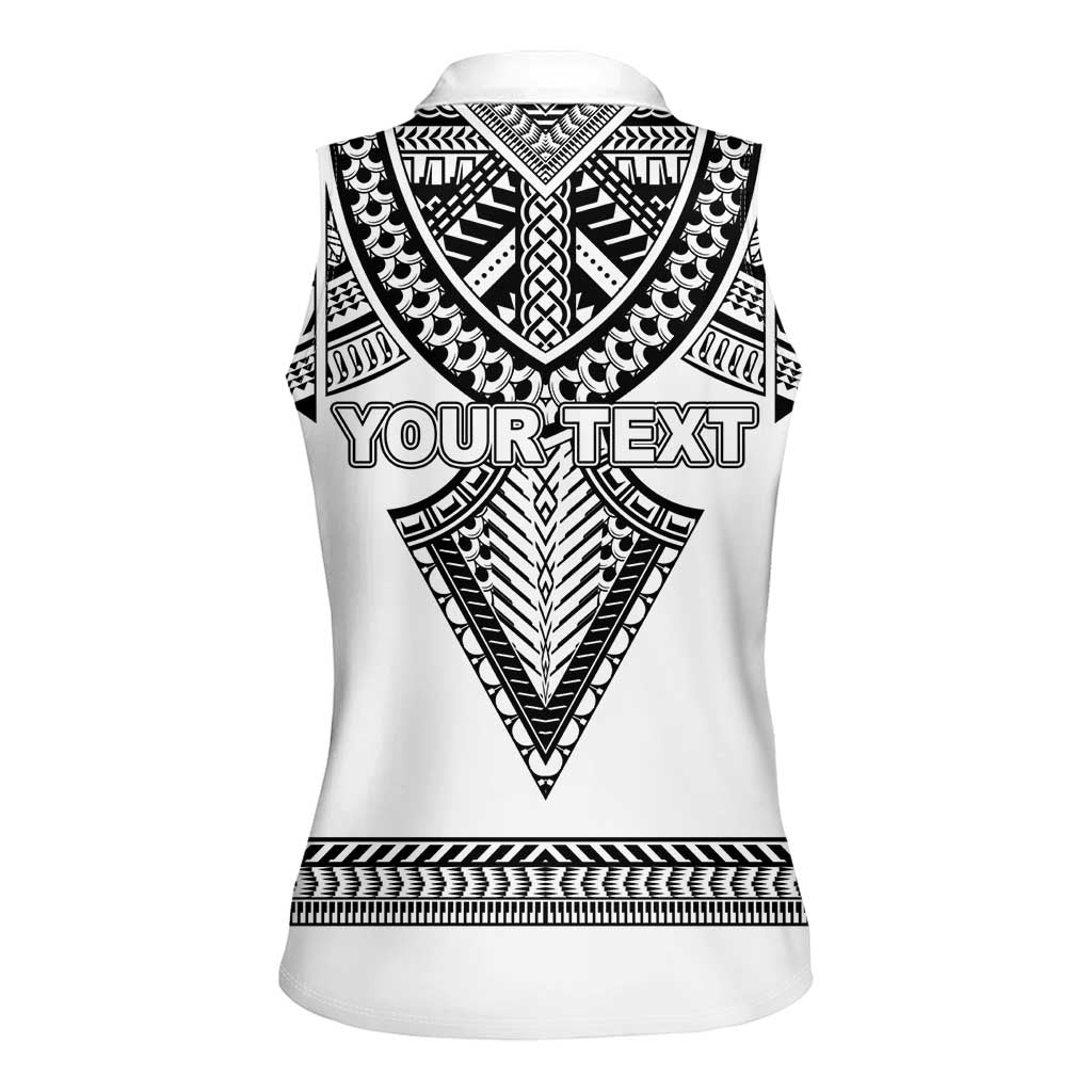 Personalised Melanesian Brotherhood Women Sleeveless Polo Shirt With Tribal Pattern - Polynesian Pride