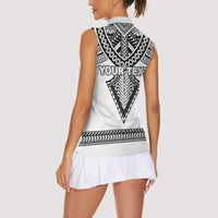 Personalised Melanesian Brotherhood Women Sleeveless Polo Shirt With Tribal Pattern - Polynesian Pride