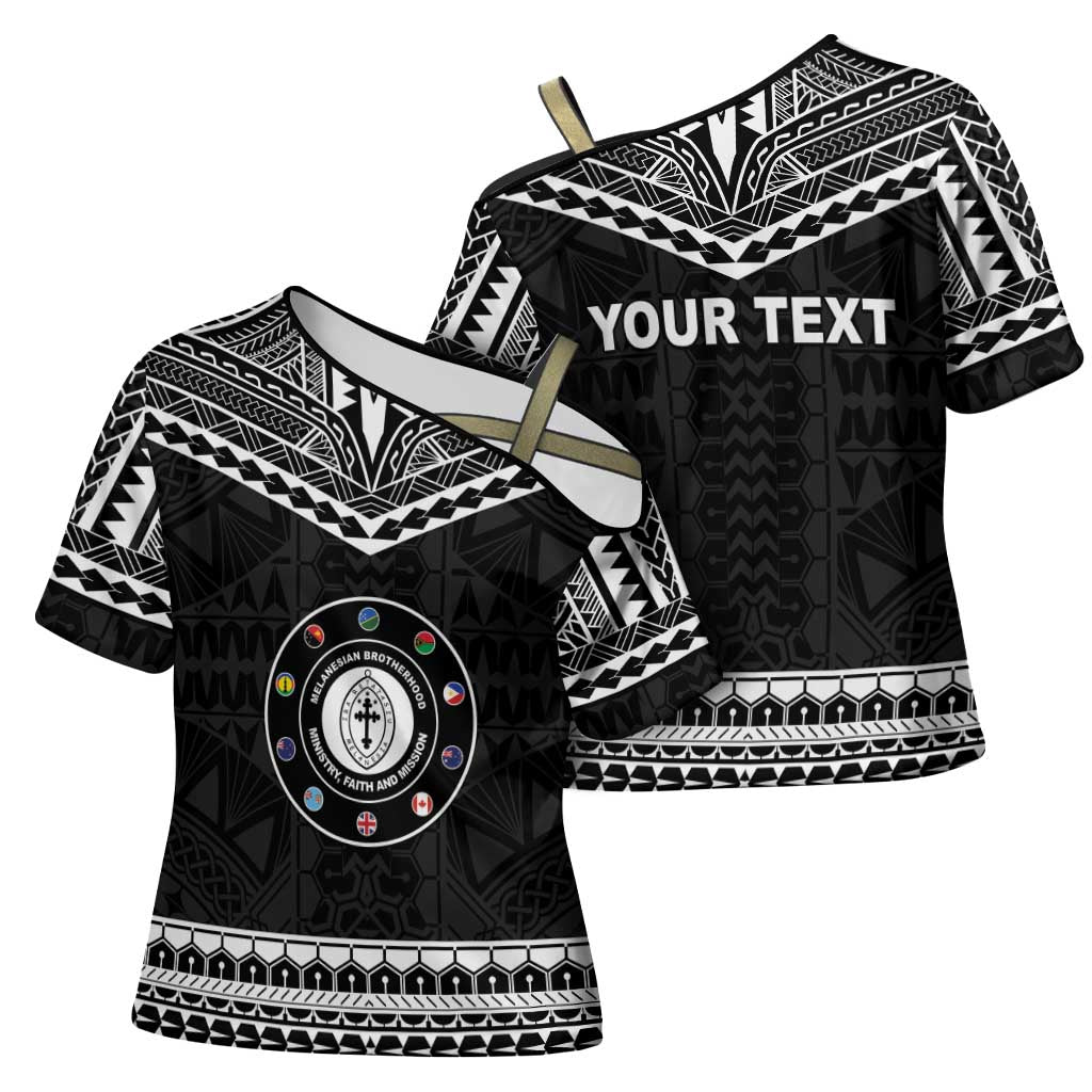 Personalised Melanesian Brotherhood Cross Shoulder Shirt Ministry Faith And Mission LT05 - Polynesian Pride