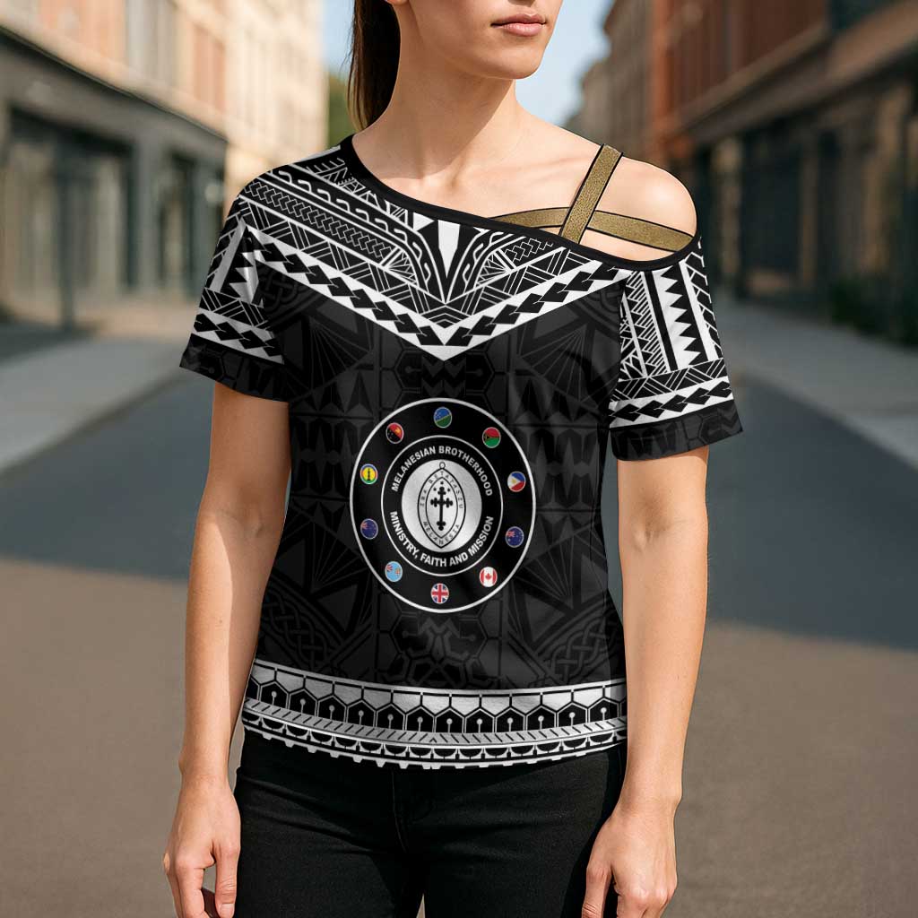 Personalised Melanesian Brotherhood Cross Shoulder Shirt Ministry Faith And Mission LT05 - Polynesian Pride
