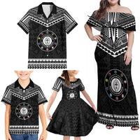 Personalised Melanesian Brotherhood Family Matching Off Shoulder Maxi Dress and Hawaiian Shirt Ministry Faith And Mission LT05 - Polynesian Pride