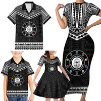 Personalised Melanesian Brotherhood Family Matching Short Sleeve Bodycon Dress and Hawaiian Shirt Ministry Faith And Mission LT05 - Polynesian Pride