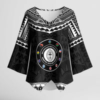 Personalised Melanesian Brotherhood Kimono Sleeve Blouse Ministry Faith And Mission LT05 Female Black - Polynesian Pride