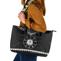 Melanesian Brotherhood Leather Tote Bag Ministry Faith And Mission LT05 Black - Polynesian Pride