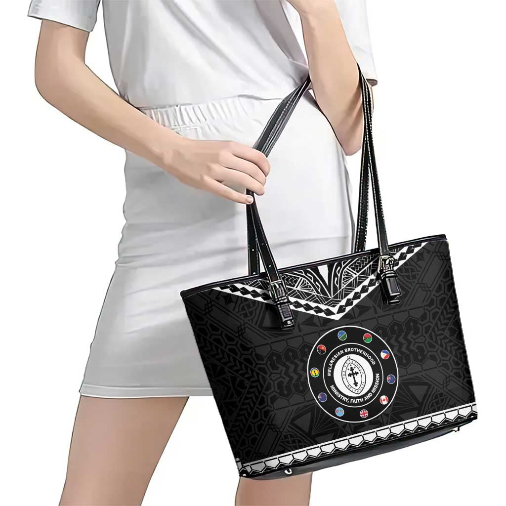 Melanesian Brotherhood Leather Tote Bag Ministry Faith And Mission LT05 - Polynesian Pride