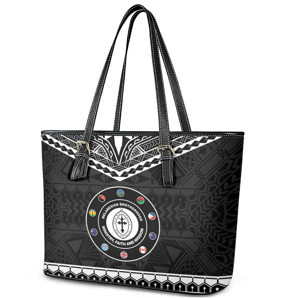 Melanesian Brotherhood Leather Tote Bag Ministry Faith And Mission LT05 - Polynesian Pride