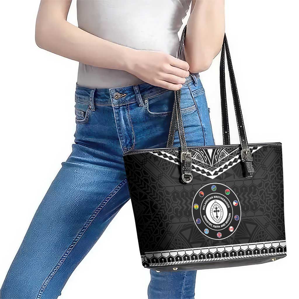 Melanesian Brotherhood Leather Tote Bag Ministry Faith And Mission LT05 - Polynesian Pride