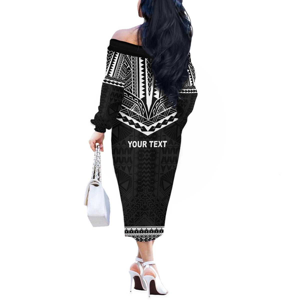 Personalised Melanesian Brotherhood Off The Shoulder Long Sleeve Dress Ministry Faith And Mission LT05 - Polynesian Pride