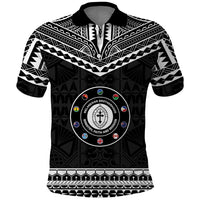 Personalised Melanesian Brotherhood Polo Shirt Ministry Faith And Mission LT05 Black - Polynesian Pride