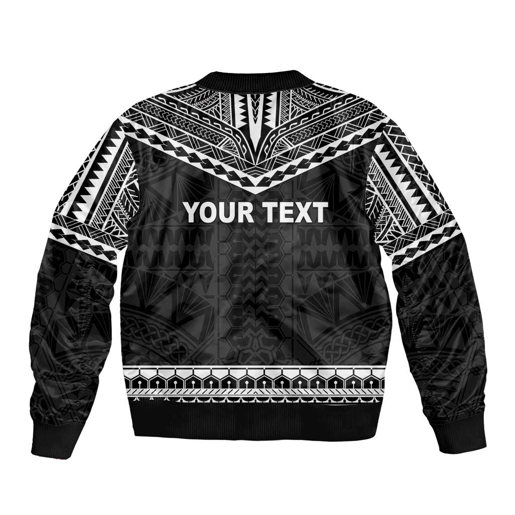 Personalised Melanesian Brotherhood Sleeve Zip Bomber Jacket Ministry Faith And Mission LT05 - Polynesian Pride