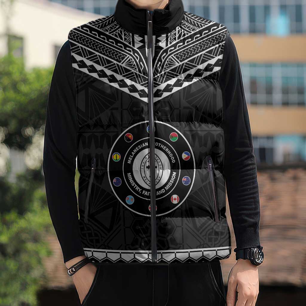 Personalised Melanesian Brotherhood Sleeveless Puffer Jacket Ministry Faith And Mission LT05 - Polynesian Pride