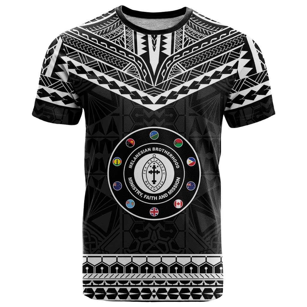 Personalised Melanesian Brotherhood T Shirt Ministry Faith And Mission LT05 Black - Polynesian Pride