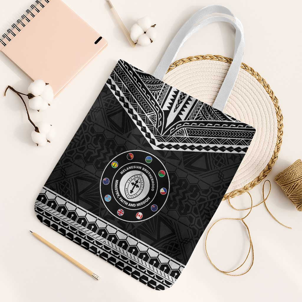 Melanesian Brotherhood Tote Bag Ministry Faith And Mission LT05 White Strap One Size Black - Polynesian Pride