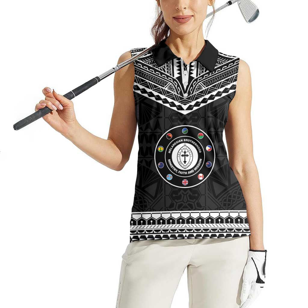 Personalised Melanesian Brotherhood Women Sleeveless Polo Shirt Ministry Faith And Mission LT05 - Polynesian Pride