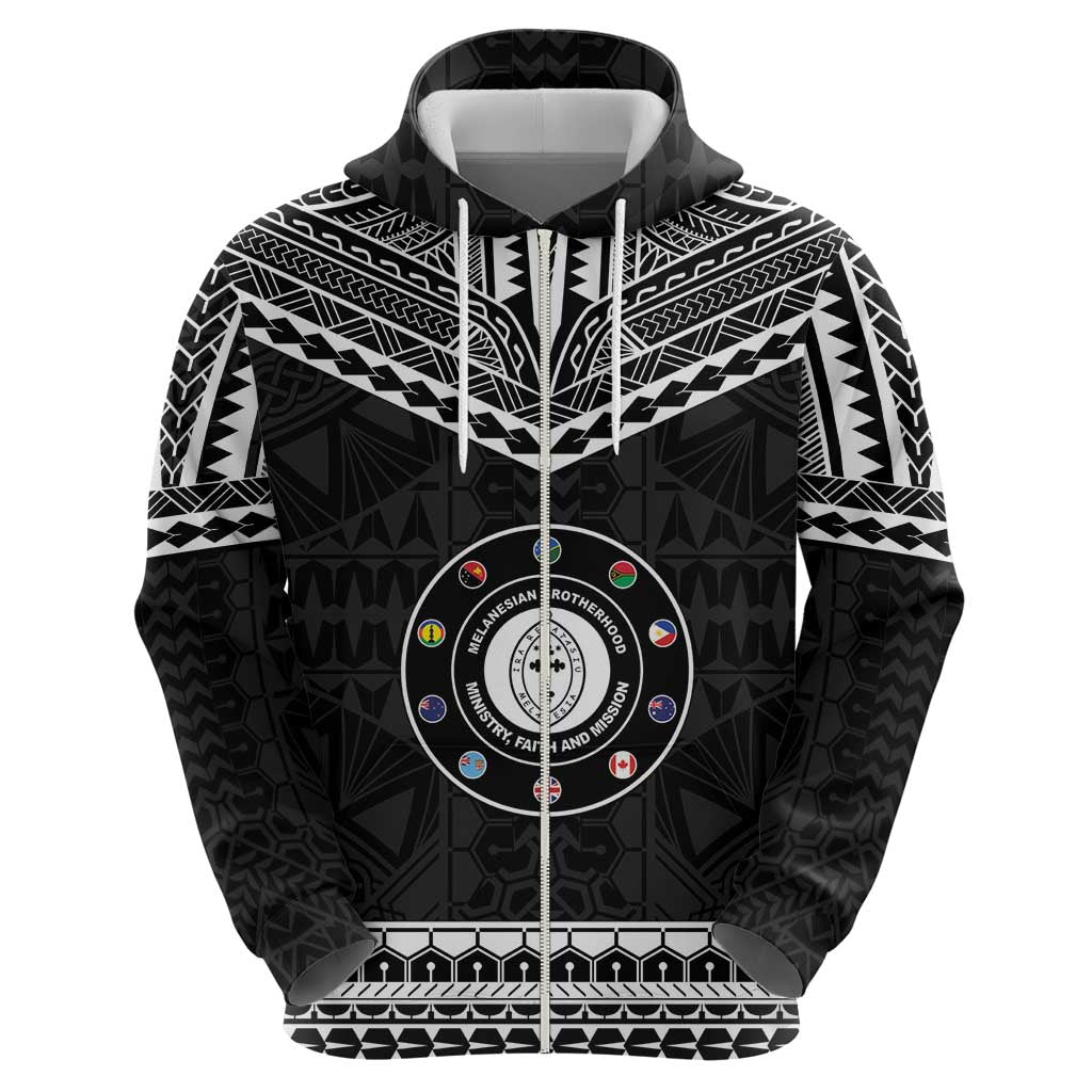 Personalised Melanesian Brotherhood Zip Hoodie Ministry Faith And Mission LT05 - Polynesian Pride