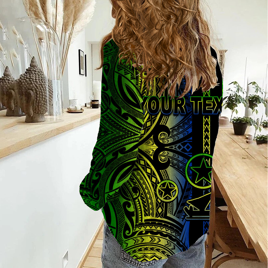 Custom Vanuatu Malampa Women Casual Shirt Polynesian Tribal LT6 - Polynesian Pride