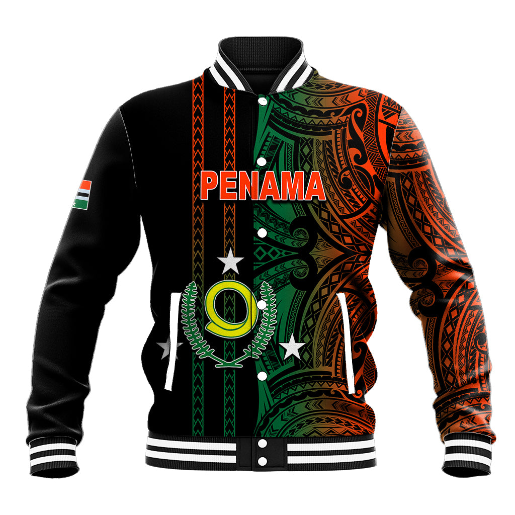 Custom Vanuatu Penama Baseball Jacket Polynesian Tribal LT6 Unisex Black - Polynesian Pride