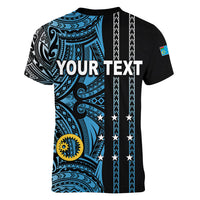 Custom Vanuatu Sanma Women V Neck T Shirt Polynesian Tribal LT6 - Polynesian Pride