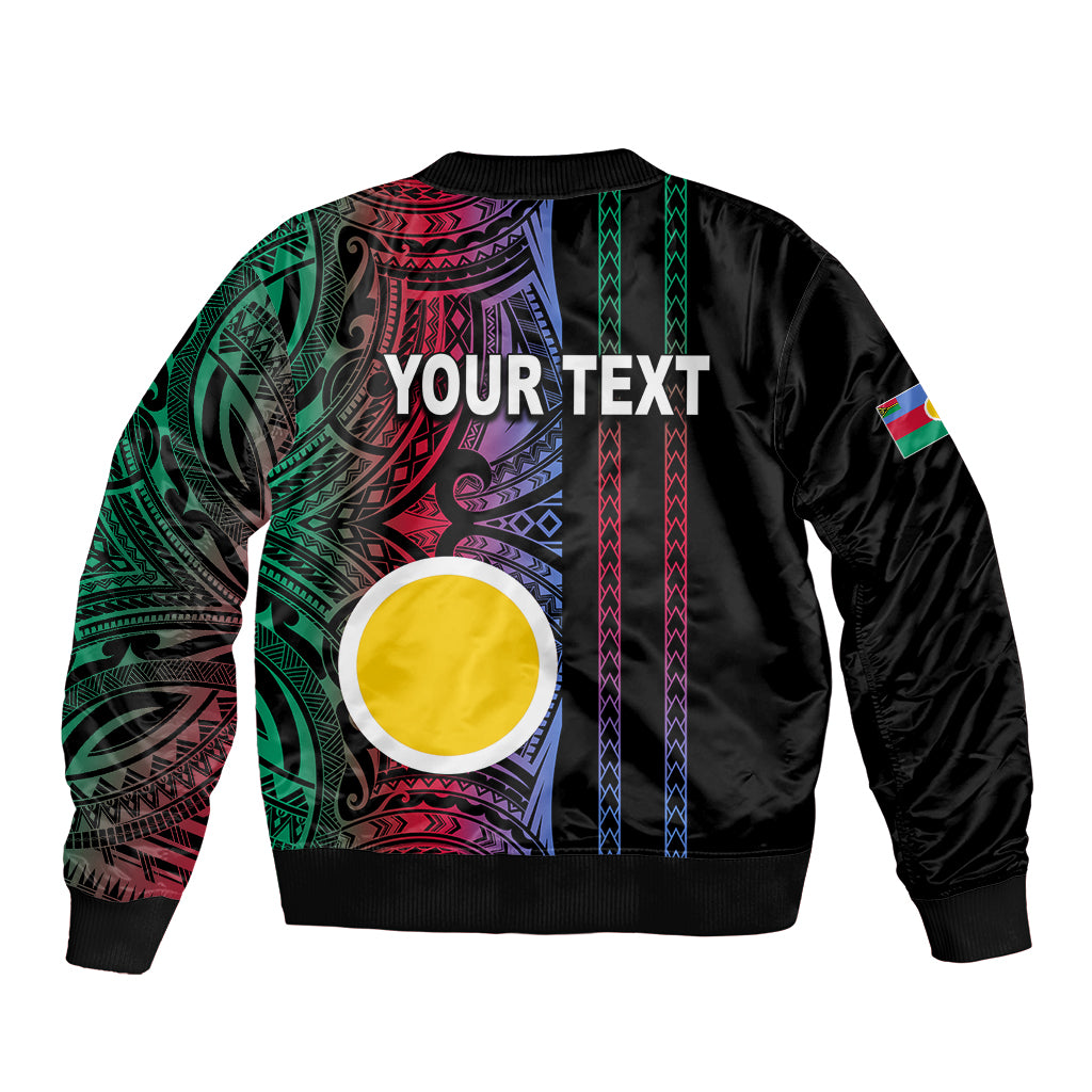 Custom Vanuatu Shefa Sleeve Zip Bomber Jacket Polynesian Tribal LT6 - Polynesian Pride