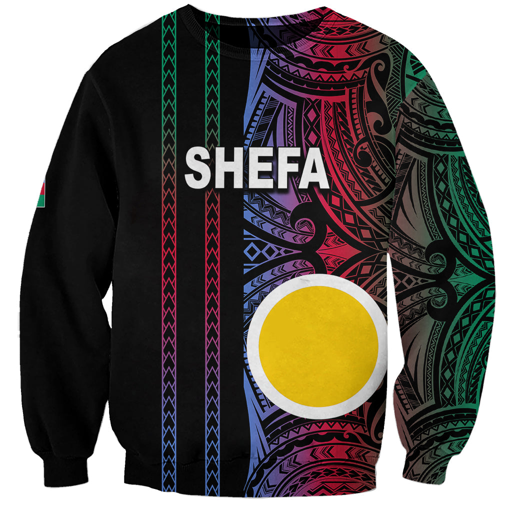 Custom Vanuatu Shefa Sweatshirt Polynesian Tribal LT6 Unisex Black - Polynesian Pride