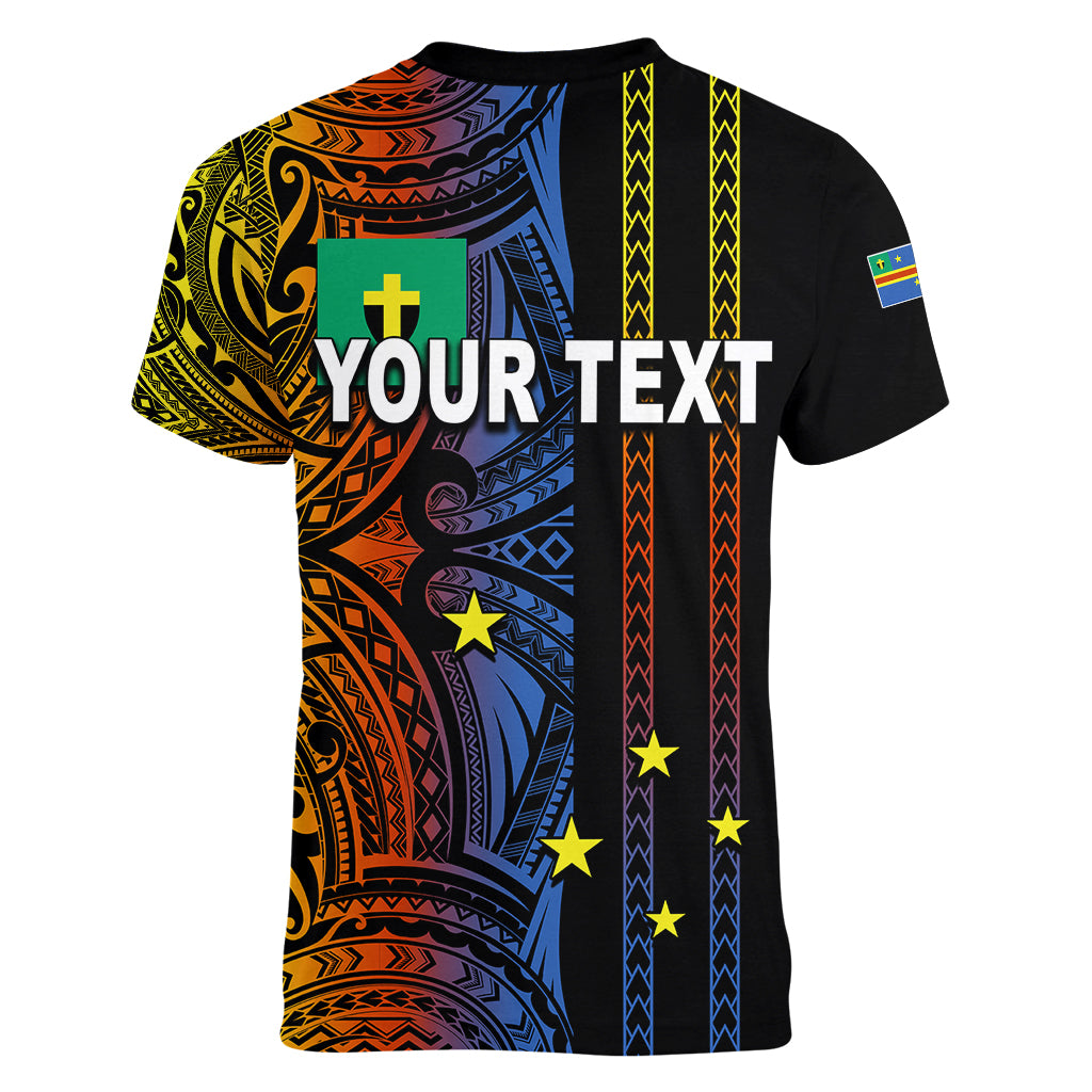 Custom Vanuatu Tafea Women V Neck T Shirt Polynesian Tribal LT6 - Polynesian Pride