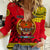 Papua New Guinea Women Casual Shirt Melanesian Festival 2023 LT6 Female Red - Polynesian Pride