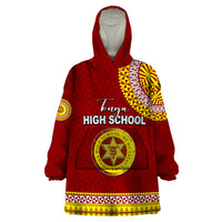Tonga School Tonga High School Wearable Blanket Hoodie Tribal Pattern LT6 One Size Maroon - Polynesian Pride