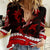 Polynesian Tribal Women Casual Shirt with Sharks Tattoo Red LT6 Female Red - Polynesian Pride