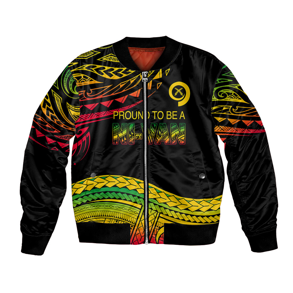 Custom Tribal Vanuatu Bomber Jacket Pround To Be A Ni-Van LT6 Unisex Black - Polynesian Pride