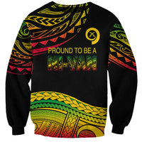 Custom Tribal Vanuatu Sweatshirt Pround To Be A Ni-Van LT6 Unisex Black - Polynesian Pride