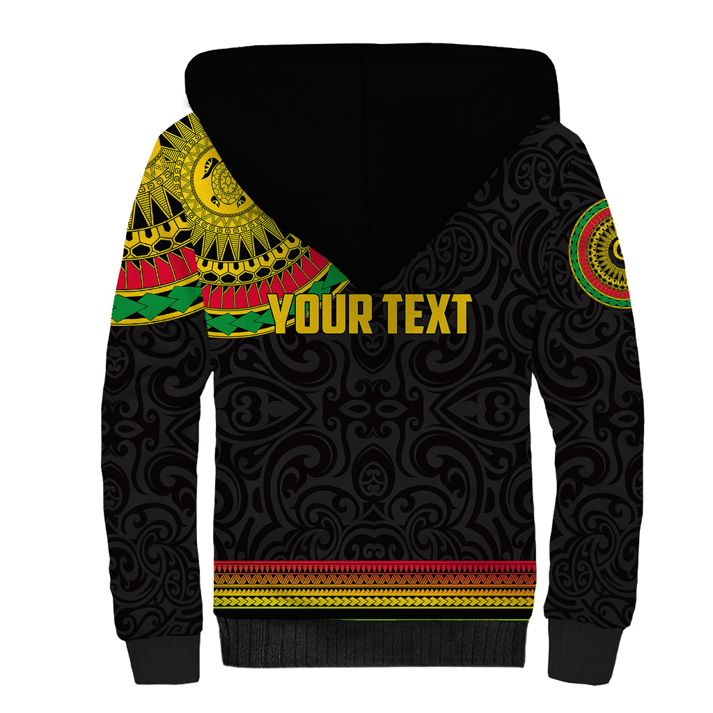 Custom Vanuatu Sherpa Hoodie Polynesia Circle LT6 - Polynesian Pride