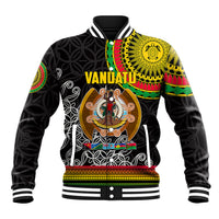 Vanuatu Baseball Jacket Melanesian Festival LT6 Unisex Black - Polynesian Pride