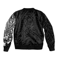 Polynesian Shiba Inu Dog Sleeve Zip Bomber Jacket Dog In My Heart LT6 - Polynesian Pride