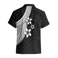 Polynesian Hawaiian Shirt With Plumeria Flower White LT6 - Polynesian Pride