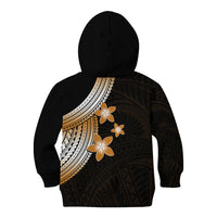 Polynesian Kid Hoodie With Plumeria Flower Gold LT6 - Polynesian Pride