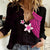 Polynesian Women Casual Shirt With Plumeria Flower Pink LT6 Female Pink - Polynesian Pride
