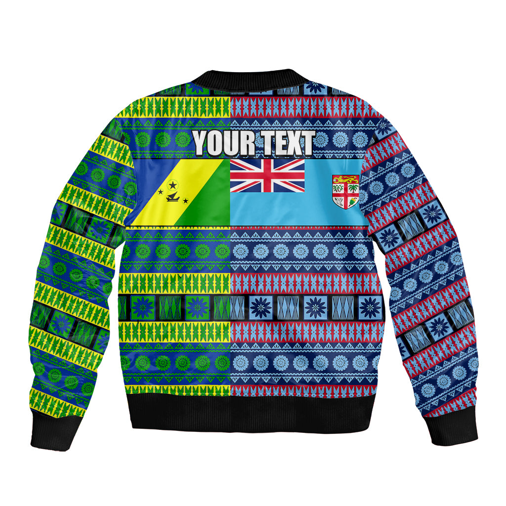 (Custom Personalised) Fiji Malampa Bomber Jacket Tribal Patterns LT6 - Polynesian Pride