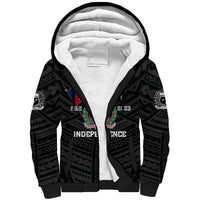 Samoa Independence Sherpa Hoodie 2023 Black Style LT6 Unisex Black - Polynesian Pride
