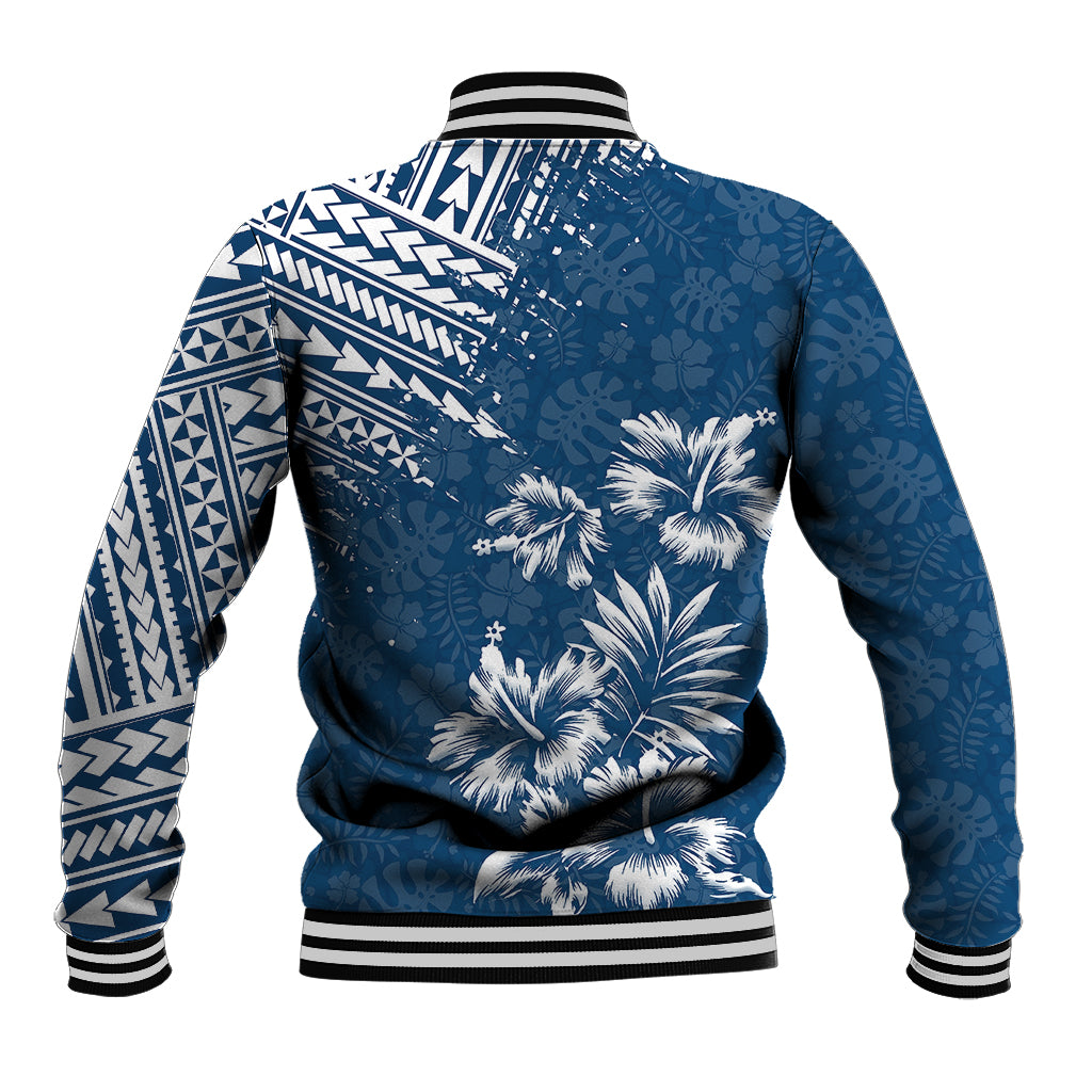 Hawaii Summer Baseball Jacket Mix Polynesian Dark Blue LT6 - Polynesian Pride