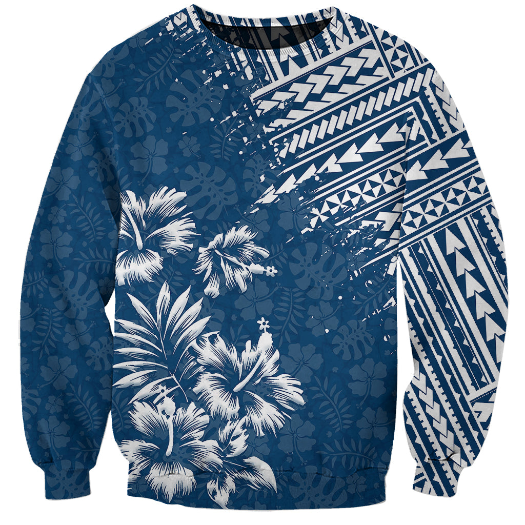 Hawaii Summer Sweatshirt Mix Polynesian Dark Blue LT6 Unisex Blue - Polynesian Pride