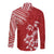 Hawaii Summer Long Sleeve Button Shirt Mix Polynesian Red LT6 - Polynesian Pride