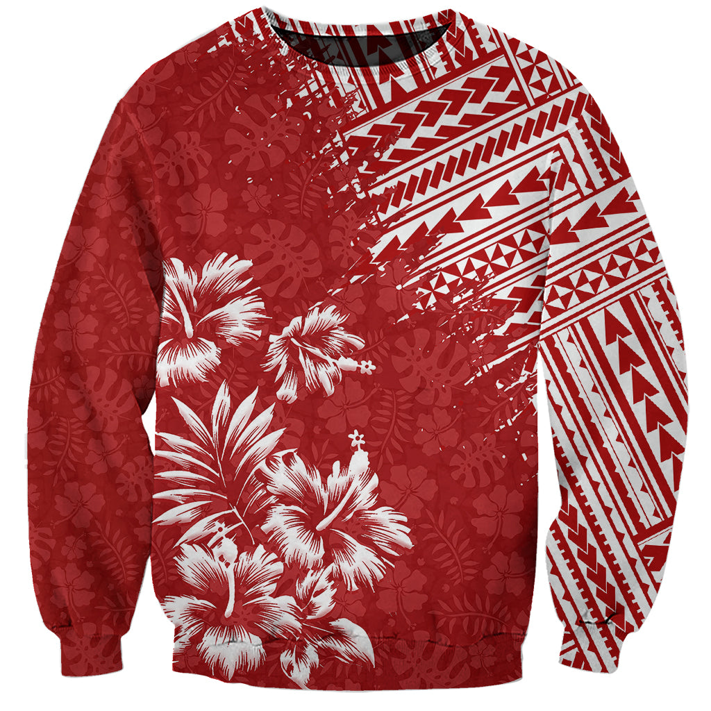 Hawaii Summer Sweatshirt Mix Polynesian Red LT6 Unisex Red - Polynesian Pride