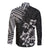 Hawaii Summer Long Sleeve Button Shirt Mix Polynesian Black LT6 - Polynesian Pride