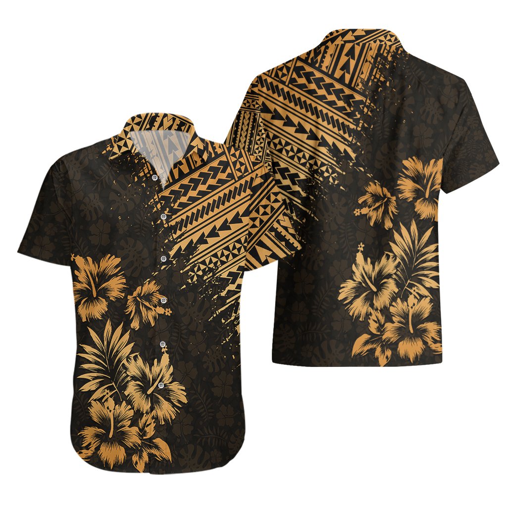 Hawaii Summer Hawaiian Shirt Mix Polynesian Gold LT6 - Polynesian Pride
