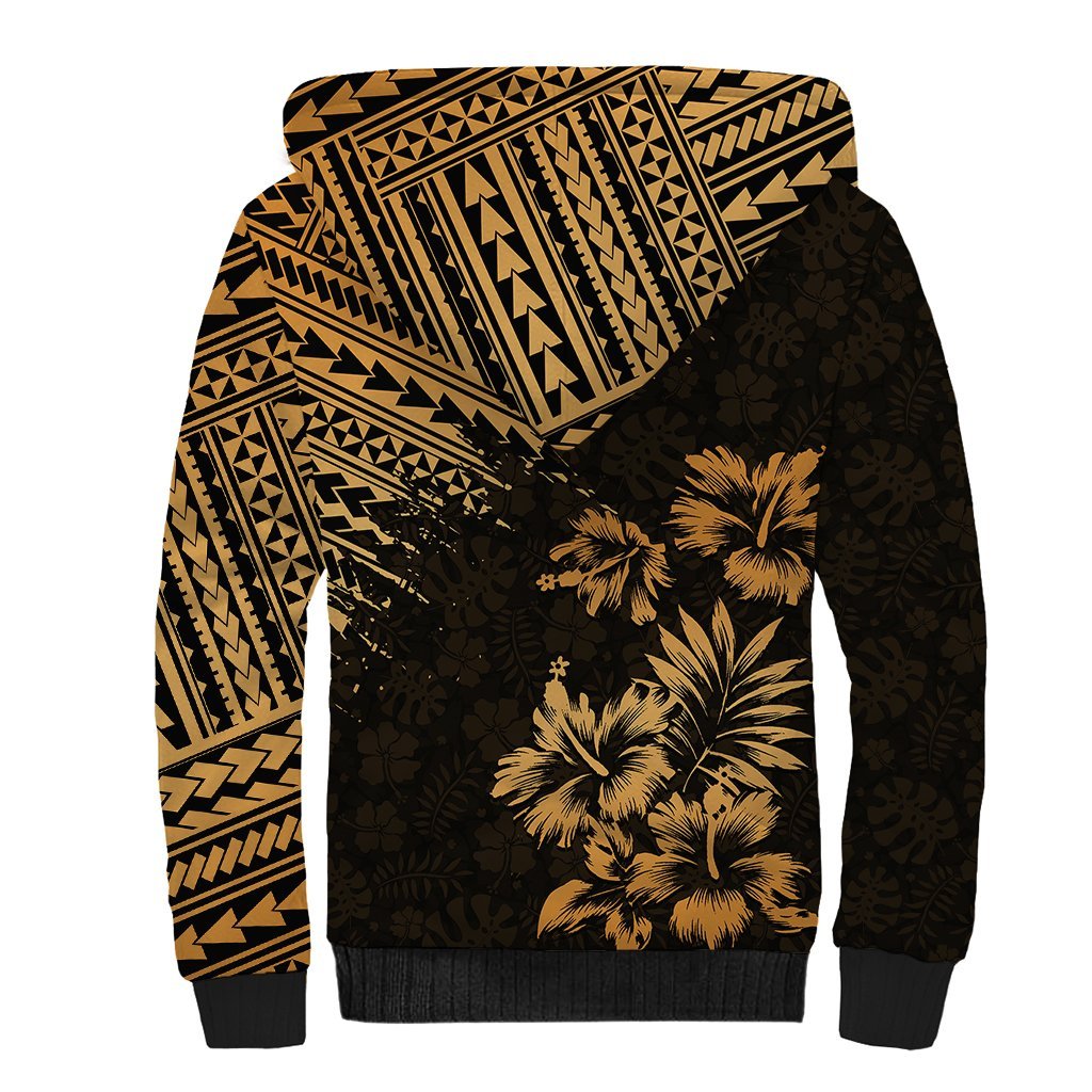 Hawaii Summer Sherpa Hoodie Mix Polynesian Gold LT6 - Polynesian Pride